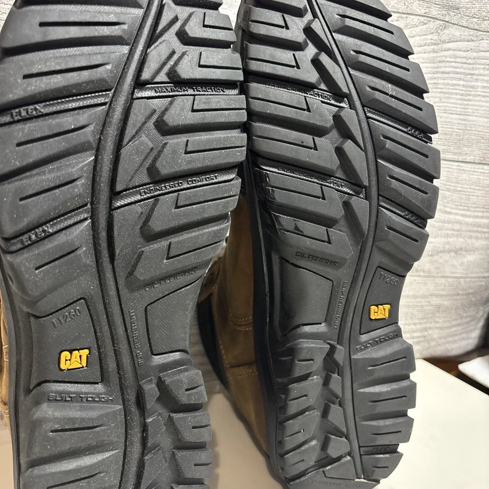 Caterpillar Men's 11.5 Threshold WP Steel Toe Work Boot Brown
